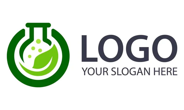 Green Organic Nature Eco Leaf Lab Jednoduchý Design Ikon — Stockový vektor
