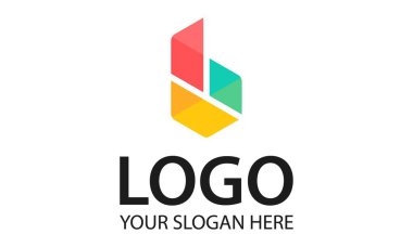 Renkli Harf B Kırmızı Yeşil Logo Tasarımı