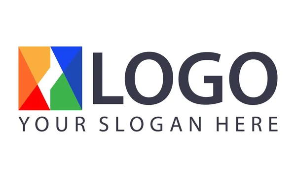 Elektrische Kleurrijke Negatieve Space App Logo Pictogram Ontwerp — Stockvector