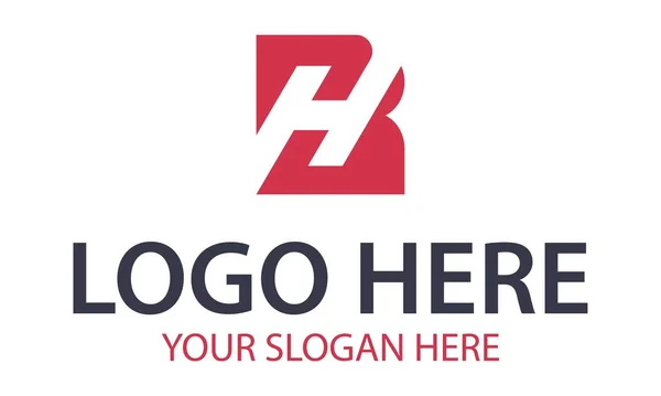 Rode Letter Negatieve Letter Logo Design — Stockvector