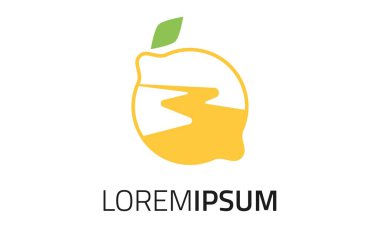 Organik Sarı Limon Tepesi Logosu Tasarımı
