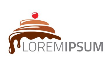 Yiyecek Kahverengi Çikolatalı Kek Eritme Logosu Tasarımı