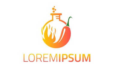 Kırmızı Basit Blaze Baharatlı Laboratuar Logosu Tasarımı