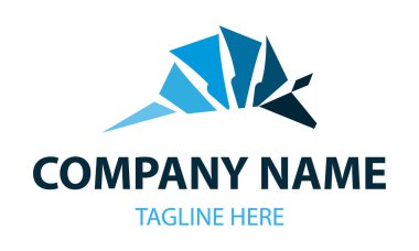 Negatif Uzay Bıçağı Logosu Tasarımlı Mavi Renkli Armadillo