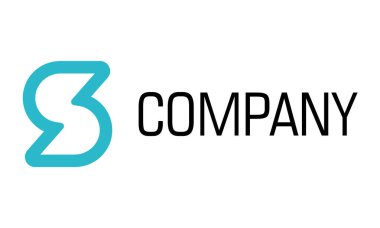 Mavi Renk Çizgisi Basit Başlangıç Harfi S Z Döngü Logo Tasarımı