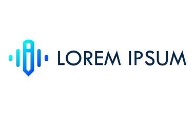 Mavi Renk Basit Dalga Tekniği Logosu Tasarımı