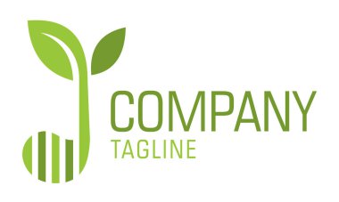 Yeşil Renk Soyut Doğa Yaprak Müzik Nota Logosu Tasarımı