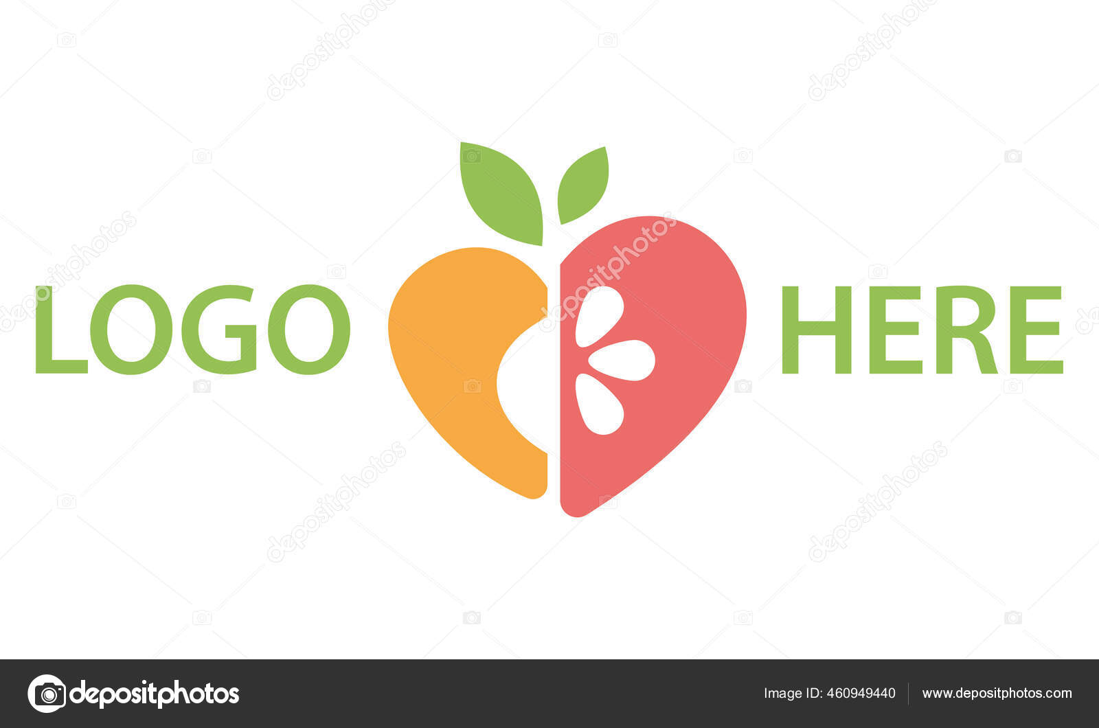 Rot Und Orange Farbe Liebe Scheibe Frucht Logo Design Vektorgrafik Lizenzfreie Grafiken C Akasarabiru 460949440 Depositphotos