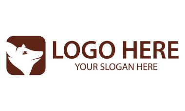 Kahverengi Renkli Soyut Tilki Meydanı Logo Tasarımı