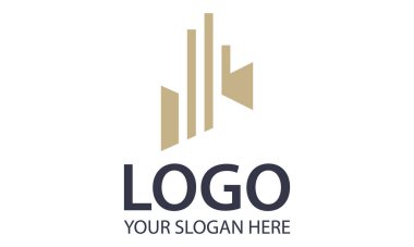 Lüks Renk Basit Soyut Mimari Logo Tasarımı