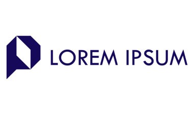 Mor Renk Soyut Teknolojisi P Harfi Logo Tasarımı