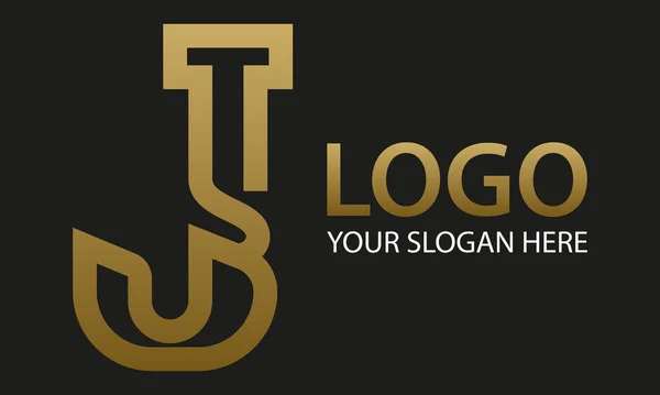 Luxus Farbe Elegante Business Initial Letter Logo Design — Stockvektor