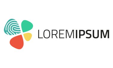 Renkli Yonca Tekniği Parmak İzi Logo Tasarımı