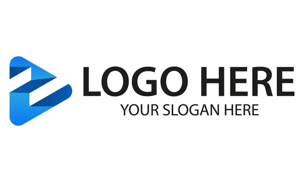 Diseño Simple Del Logotipo Del Triángulo Tecnología Del Negocio Del — Vector de stock