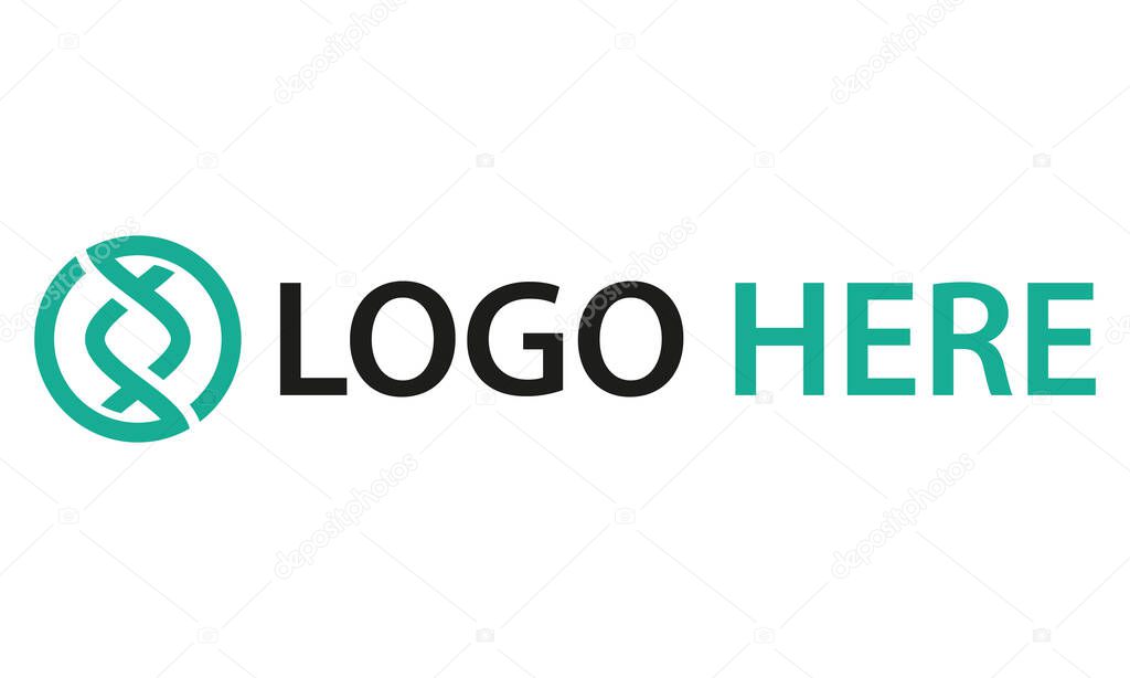 Blue Color Circle Line Art DNA Logo Design
