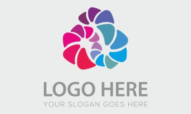 Renkli basit Sonsuz Kabuk Logosu Tasarımı