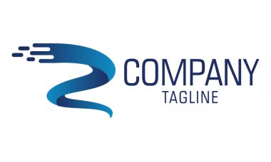 Mavi Renk Hızı Hızlı Paraf S Tech Logo Tasarımı