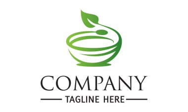 Yeşil Renk Büyüyen Yaprak Çevre Yiyecek Kasesi Tasarımı