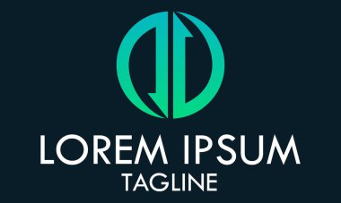 Yeşil Renk Soyut Harf N Grafiksel Ok Çemberi Logo Tasarımı