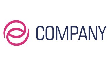 Magenta Rengi Basit Çizgi Sanatı Çemberi Sonsuzluk Döngüsü Logo Tasarımı