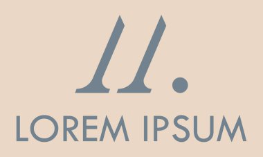 Krem Rengi İlk Mektup AA İş Moda Logosu Tasarımı