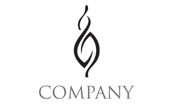 Schwarz Und Weiß Farbe Abstrakte Business Fashion Logo Design — Stockvektor