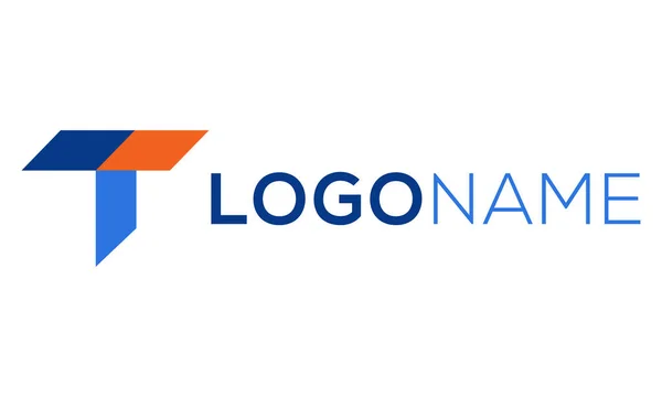 Kleurrijke Initial Letter Square Logo Design — Stockvector