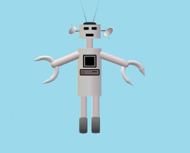 bir robotun vektör görüntüsü