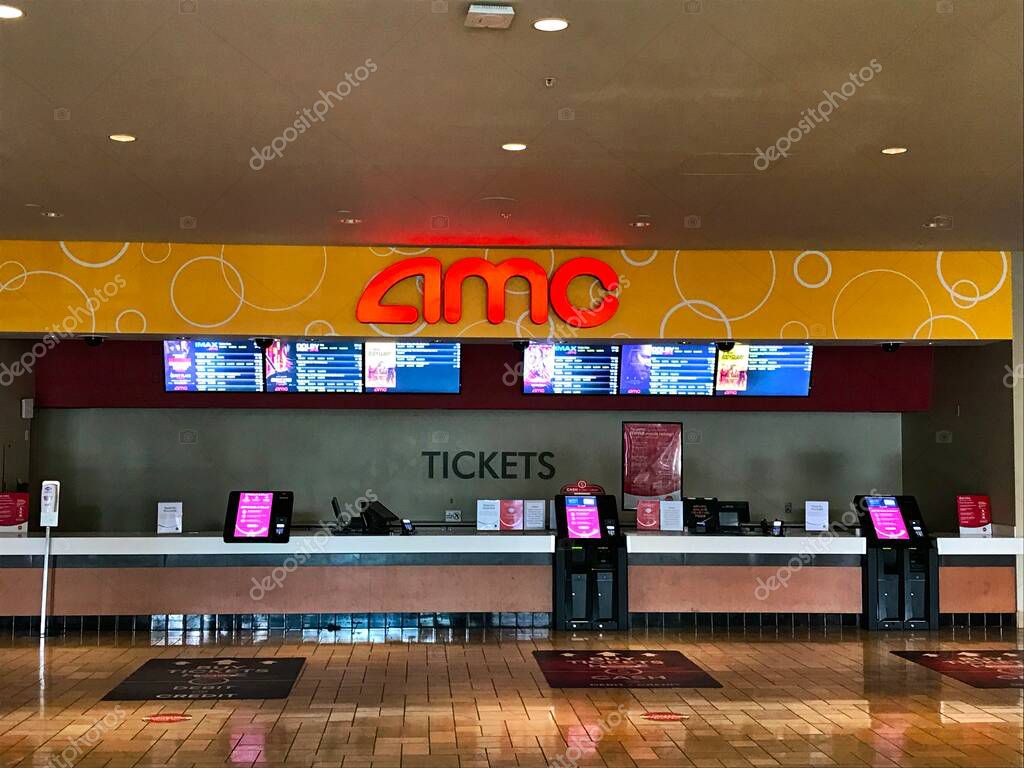 Interior of an AMC movie theater