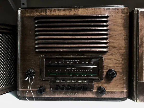 Vintage Delco radio on sale at a vintage shop