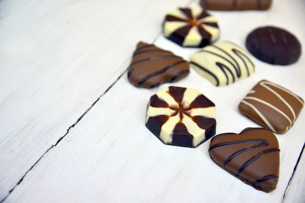 Biscoitos de chocolate preto e branco — Fotografia de Stock