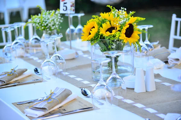 Événement de vie de fête de mariage célébrer les vendeurs invités de mariage mis en place — Photo