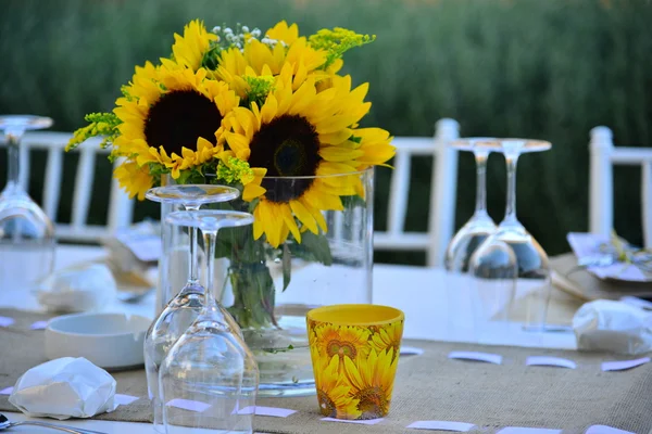 Événement de vie de fête de mariage célébrer les vendeurs invités de mariage mis en place — Photo