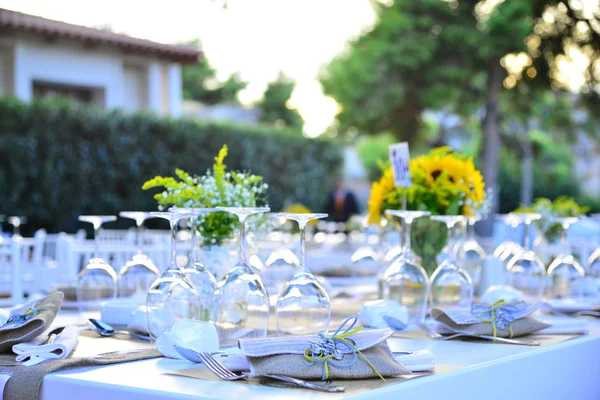 Événement de vie de fête de mariage célébrer les vendeurs invités de mariage mis en place — Photo