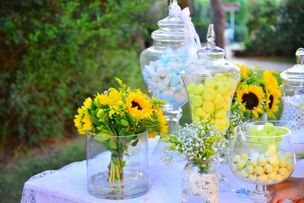 Événement de vie de fête de mariage célébrer les vendeurs invités de mariage mis en place — Photo