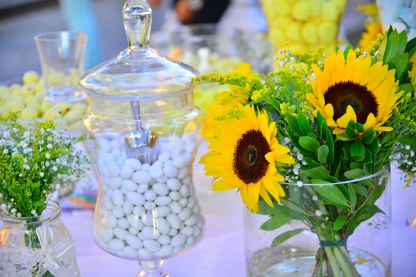 Événement de vie de fête de mariage célébrer les vendeurs invités de mariage mis en place — Photo