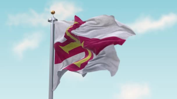Bandeira de Guernsey — Vídeo de Stock