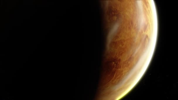 Close-up zicht op de planeet Mars — Stockvideo