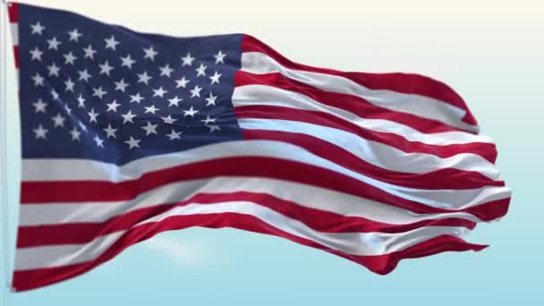 American Flag Waving Motion Hintergrund. Schleifenflagge der Vereinigten Staaten von Amerika. — Stockvideo