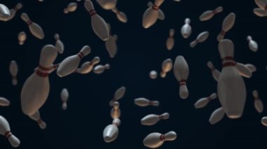 Düşen Bowling Lobutları canlandırılmış arkaplan