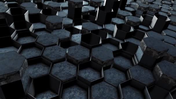 Abstract Grungy Honingraat grid bewegende beelden 4k — Stockvideo