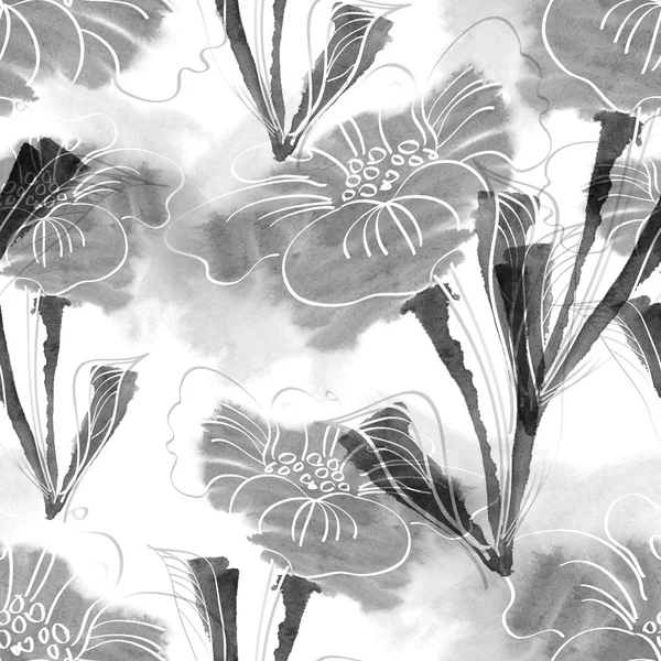 Summer flowers seamless pattern — Stock Photo, Image