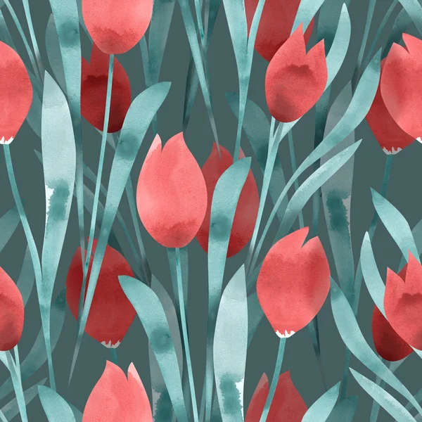 Tulpen nahtloses Muster — Stockfoto