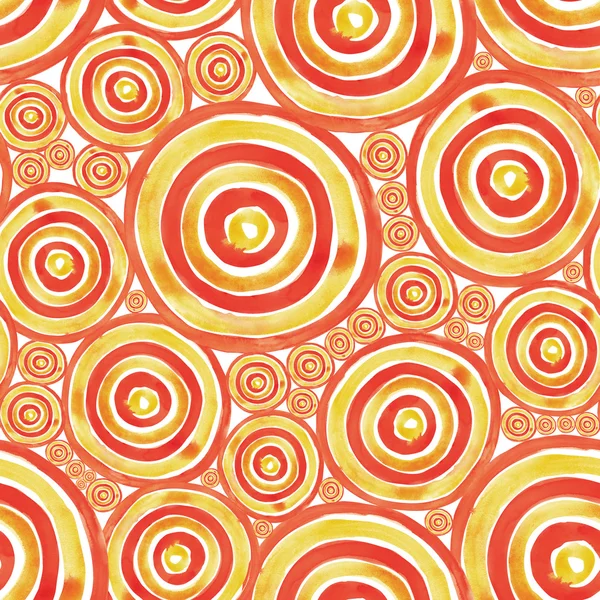 水彩サークルのシームレスなパターン — ストック写真