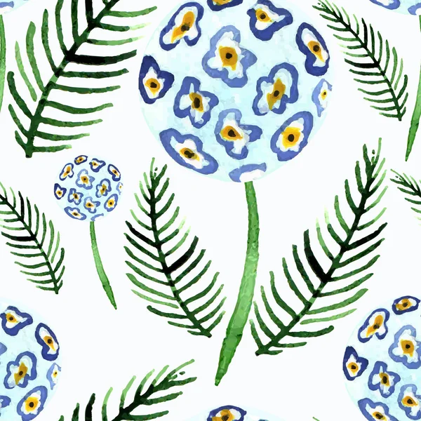 Motif de fleur sans couture aquarelle Illustration De Stock