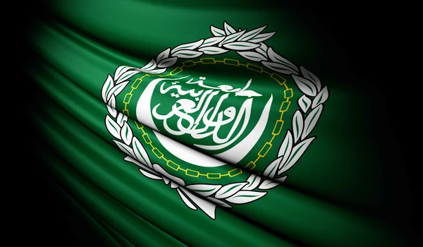 Arab League flag waving on the wind — Stock Photo, Image