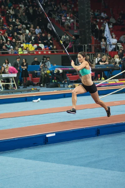 DONETSK, UKRAINE - FEB. 15: Tori Pena - The irish pole vaulter — Stock Photo, Image