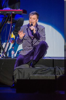 Donetsk, Ukrayna - Kasım. 30: sergey penkin - donetsk, Ukrayna içinde 30 Kasım 2013 tarihinde dm yunost bir konserde Rus pop şarkıcısı.