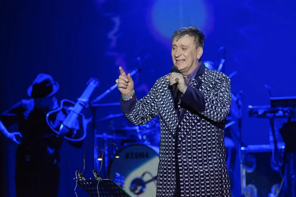 DONETSK,UKRAINE - Nov .30: Sergey Penkin - Russian pop singer at a concert in DM Yunost on November 30, 2013 in Donetsk, Ukraine. Royalty Free Stock Images