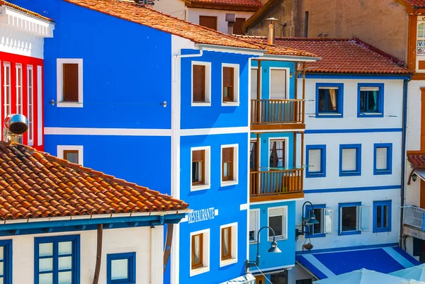 Close Colorful Traditional Houses Cudillero Asturias Spain — Stock Photo, Image